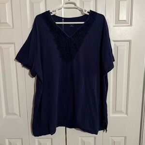 Elegant Navy Blue Women's Top